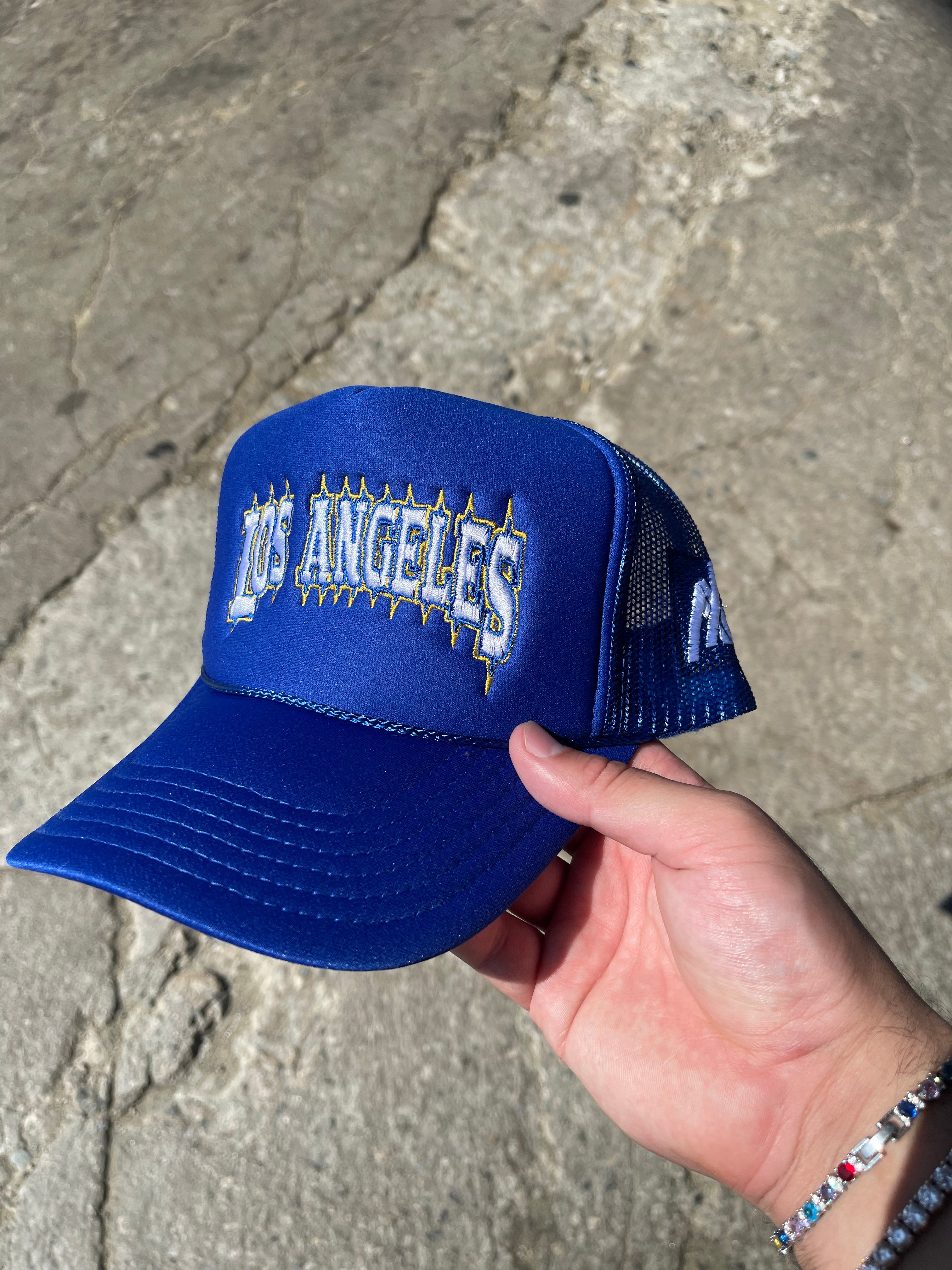 Los Angeles Embroidered Blue Trucker