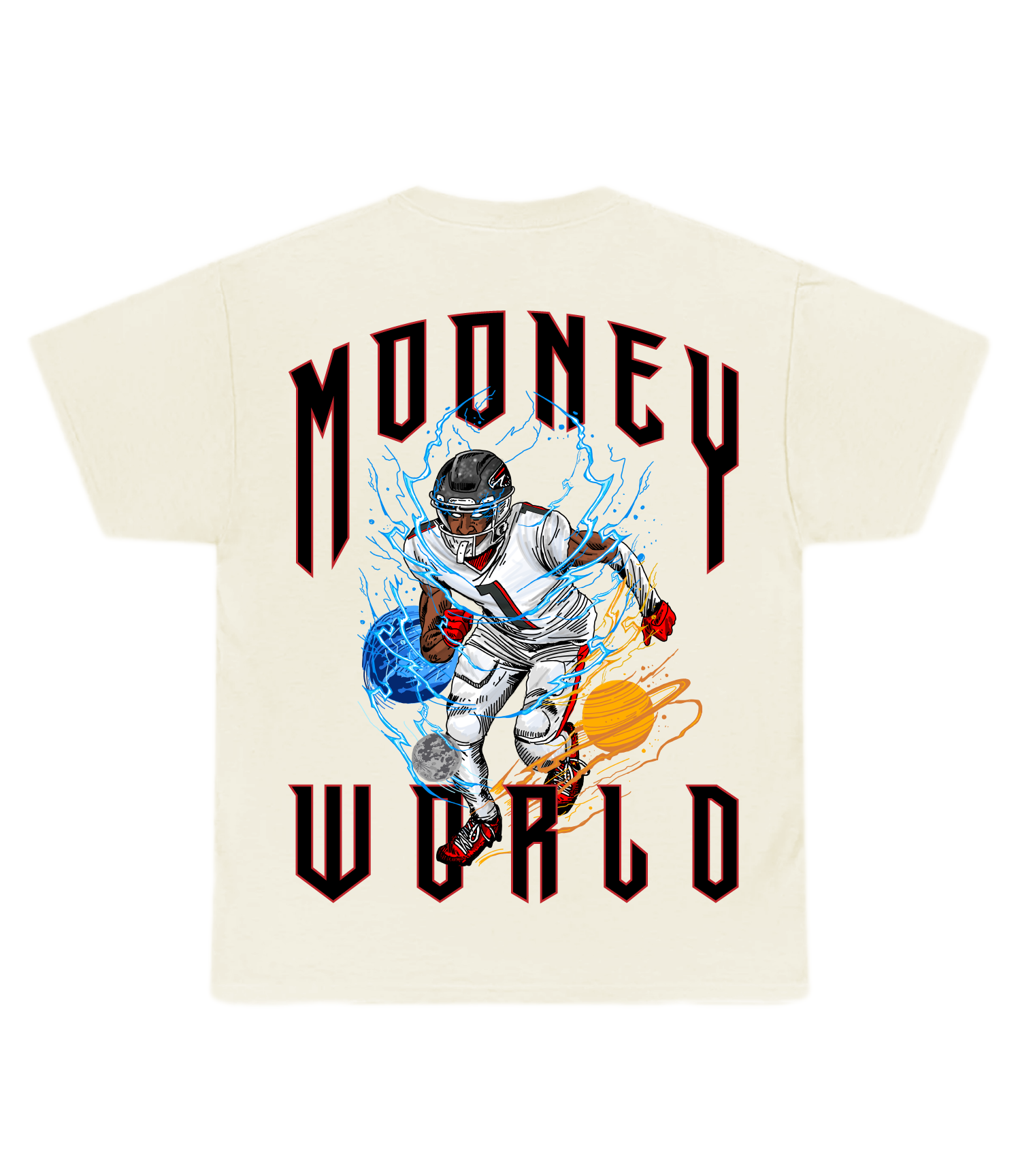 MooneyWorld: Moons and Galaxies Cream Tee