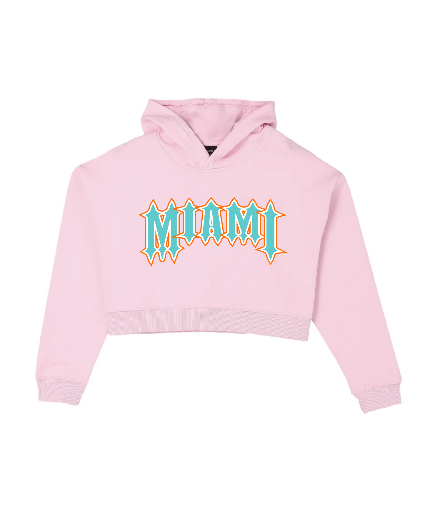 This Is Miami Pink Cropped Hoodie