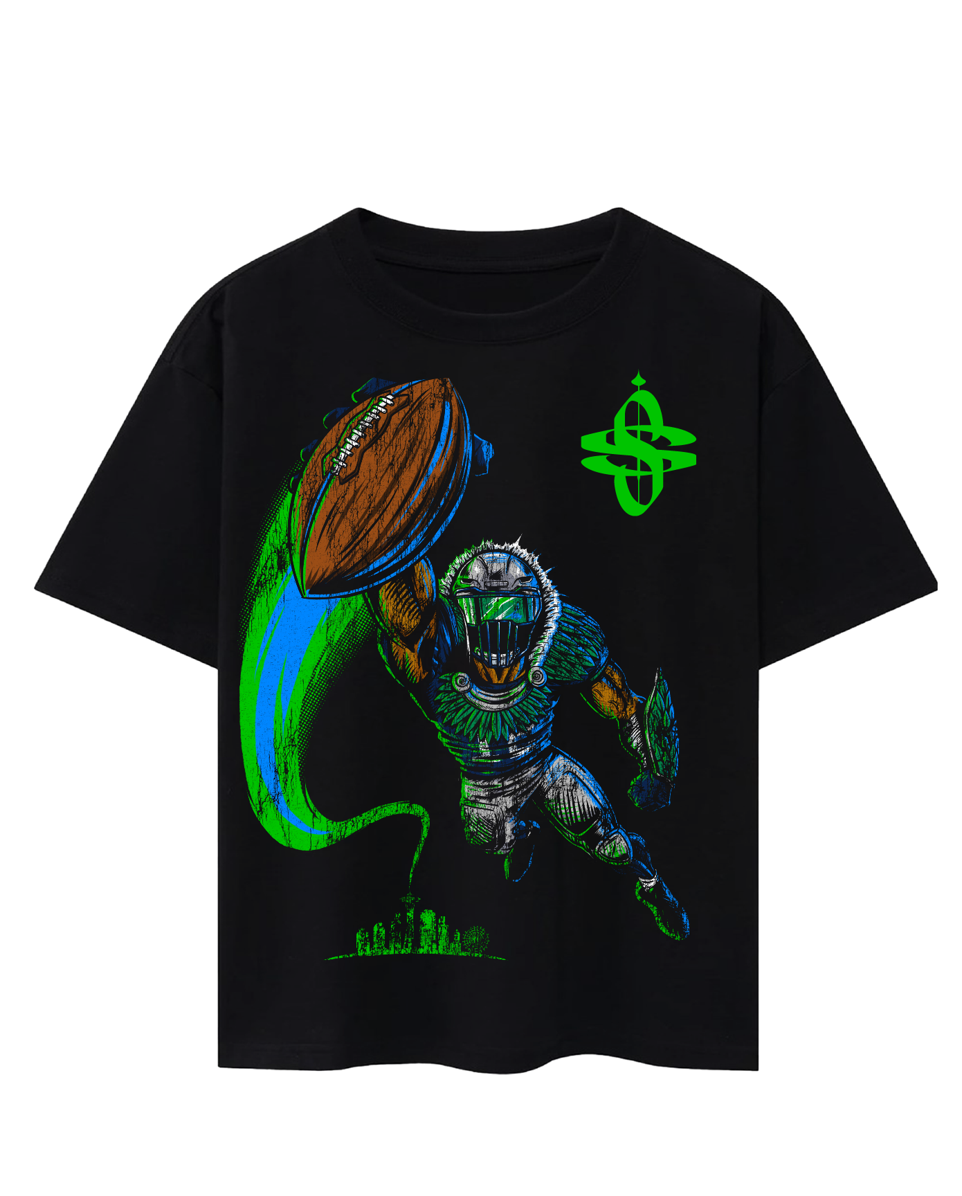 Seattle SuperSeahawk Black Tee