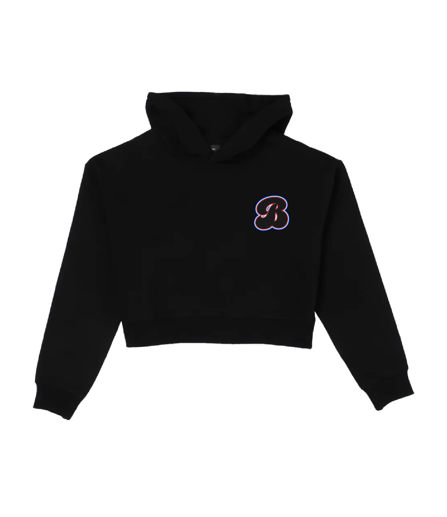 Bubble B's Jet Black Cropped Hoodie